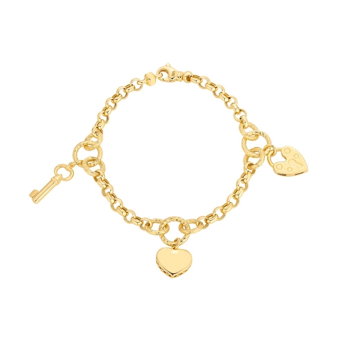 Złota bransoletka Golden Heart Garden próba 585