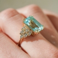 Royal Sky Blue i diamenty próby 585