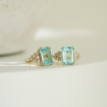 Royal Sky Blue i diamenty próby 585