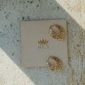 Złote kolczyki Golden Leaf próby 585