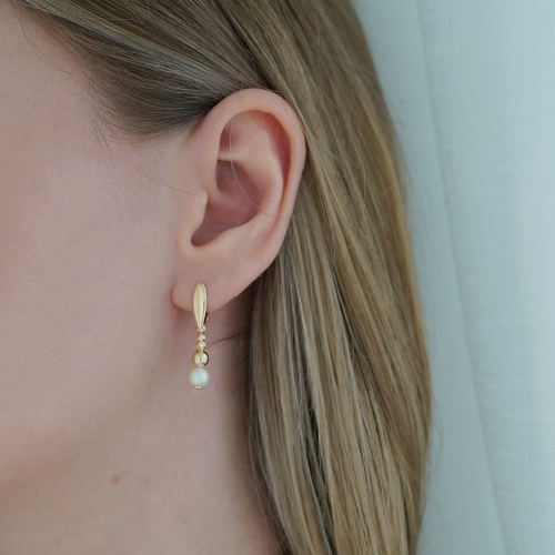 Złoty zestaw Pearl Drop próby 585