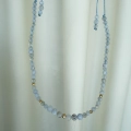 Zestaw chalcedon ze złotem 585 Soft Blue