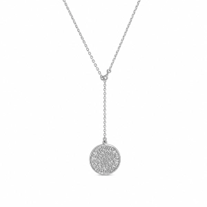 Srebrny naszyjnik krawat 925 z monetką Zodiac Coin