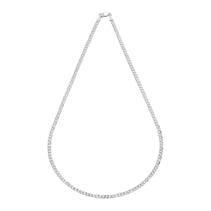 Srebrny łańcuszek pancerka 925 grawerowany 3 mm Pave Line