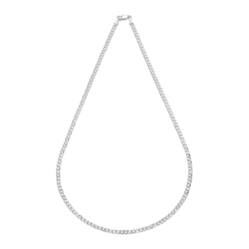 Srebrny łańcuszek pancerka 925 grawerowany 3 mm Pave Line
