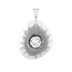 Srebrny wisior 925 z kryształem górskim hand made Crystal Aura