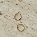 Złote malutkie kolczyki koła 15 mm próby 585