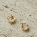 Złote kolczyki koła 14 mm próba 585