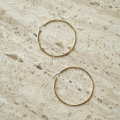 Złote kolczyki koła rurki 48 mm próba 585