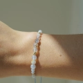 Zestaw chalcedon ze złotem 585 Soft Blue