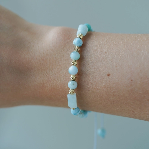 Bransoletka Larimar Calm próby 585