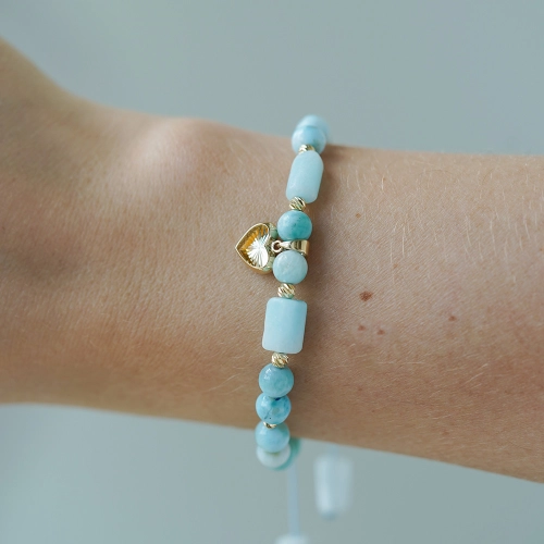 Bransoletka Larimar Heart próby 585