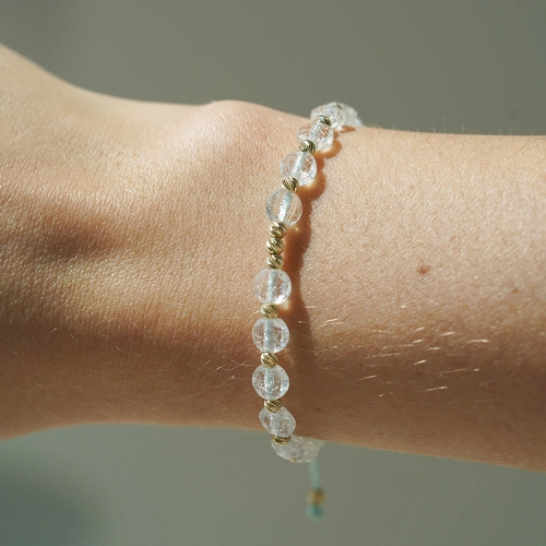 Bransoletka Green Crystal próby 585