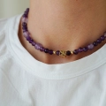 Choker i bransoletka Amethyst Harmony próby 585