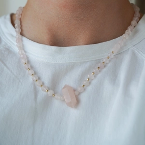 Naszyjnik Rose Quartz Glow próby 585