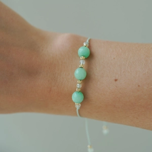 Bransoletka Jade Mint próby 585