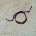 Złota bransoletka Purple Weave próby 585