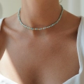 Złoty choker i bransoletka Larimar Blue próby 585