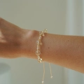 Złoty choker i bransoletka Golden Citrine próby 585