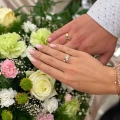 Fazowane obrączki ślubne DAISY próby 585