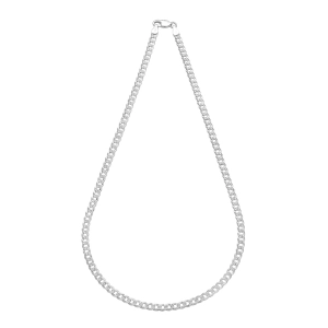 Srebrny męski łańcuszek Pancerka Pave 4 mm próby 925