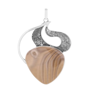 Srebrna zawieszka 925 z agatem pasiastym Natura Stone