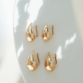 Złote kolczyki łezki krople rose gold warianty próby 585