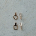 Złote kolczyki okręgi rose gold próby 585