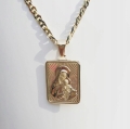 Złota zawieszka z Matką Bożą 20 x 16 mm żółta 585