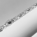 Srebrna bransoleta królewski splot 4 mm próby 925