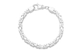 Srebrna bransoleta królewski splot 4 mm próby 925