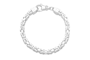 Srebrna bransoleta królewski splot 4 mm próby 925