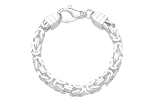 Srebrna bransoleta królewski splot 8 mm – Elegancka biżuteria próby 925